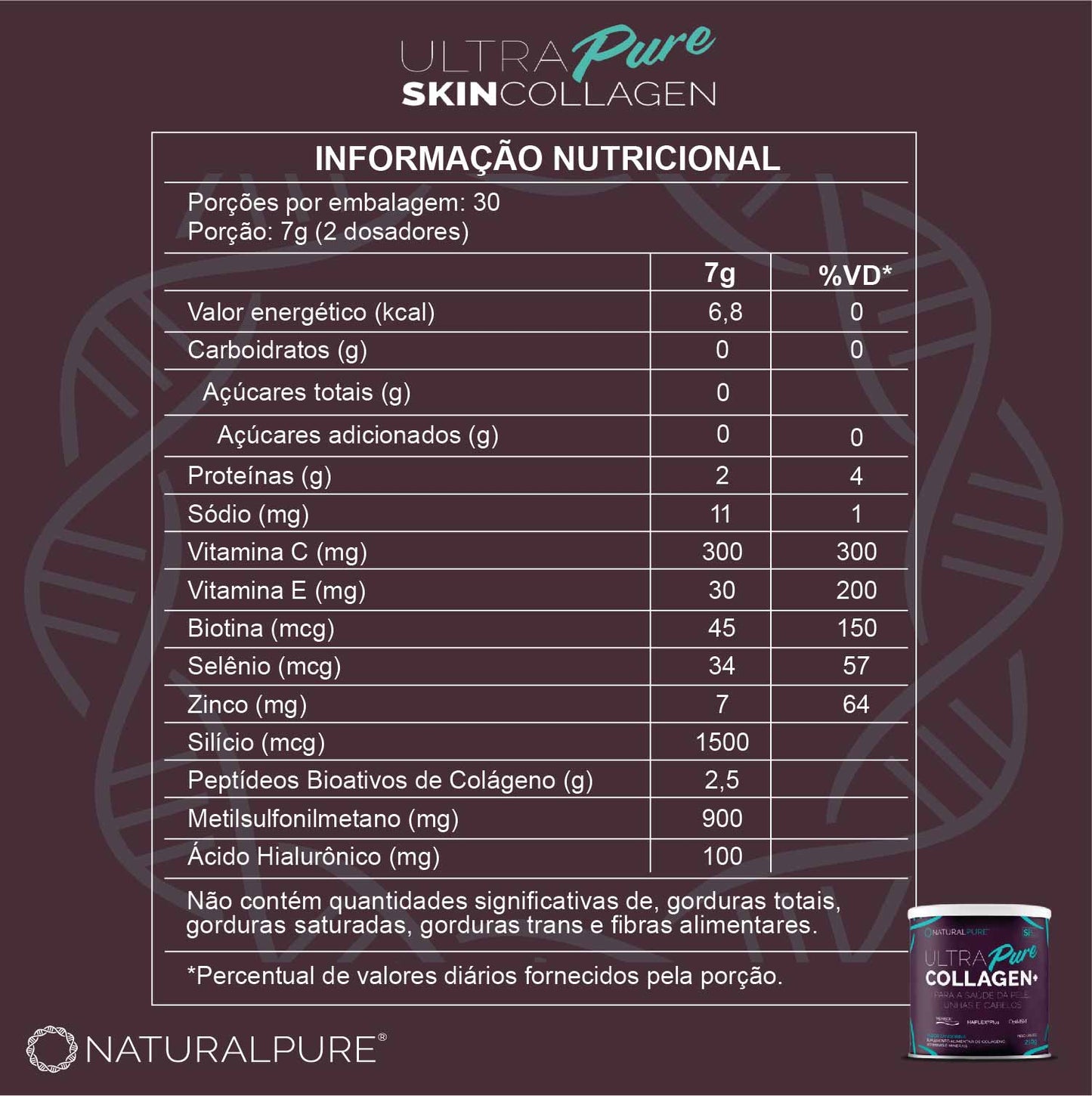 ULTRA Pure SKIN COLLAGEN LATA ROXA+