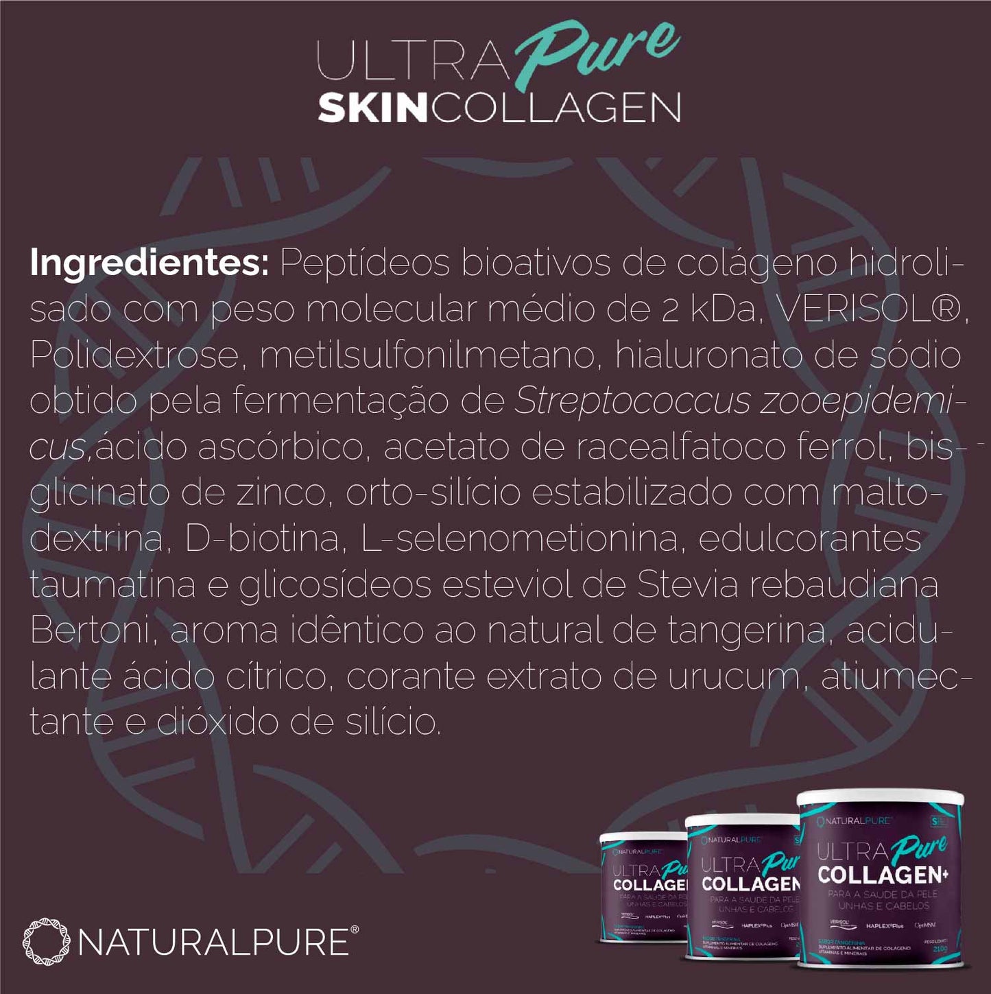 ULTRA Pure SKIN COLLAGEN LATA ROXA+